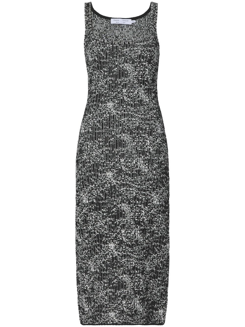 sleevless speckle-knit dress - 1