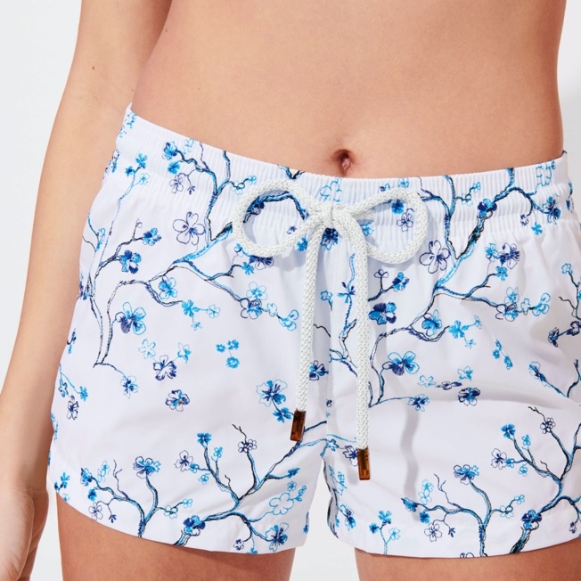 Women Swim Short Embroidered Cherry Blossom - 6