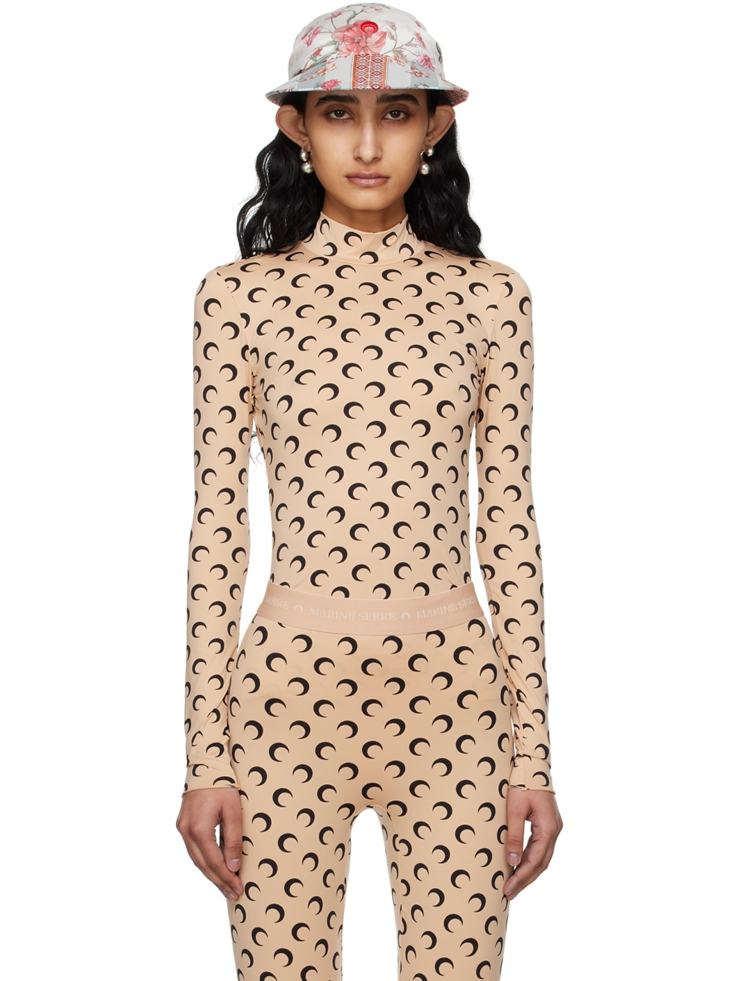 Tan All Over Moon Turtleneck - 1