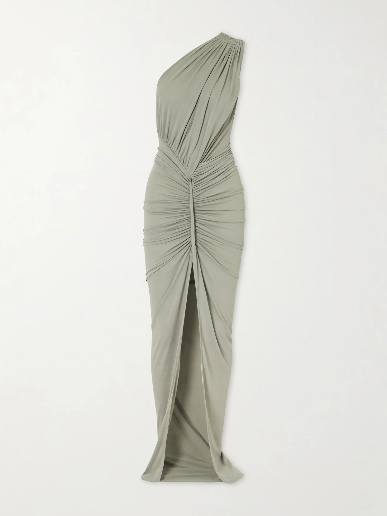 Avra One-shoulder Gathered Stretch-jersey Gown - 1