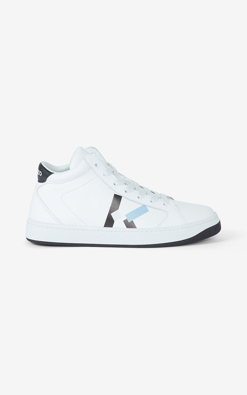 KENZO Kourt leather high-top trainers 1