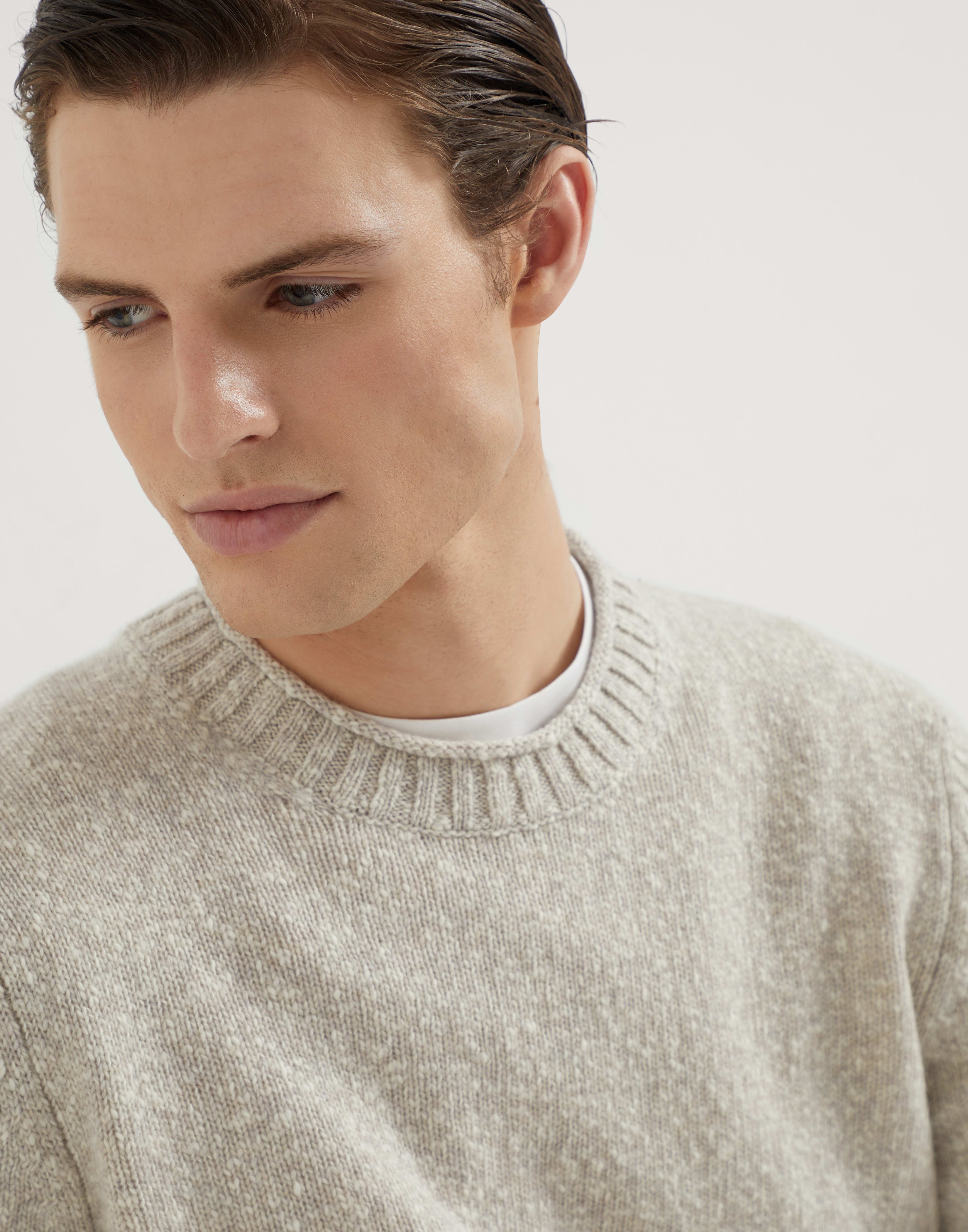 Flecked soft virgin wool and cashmere sweater - 3
