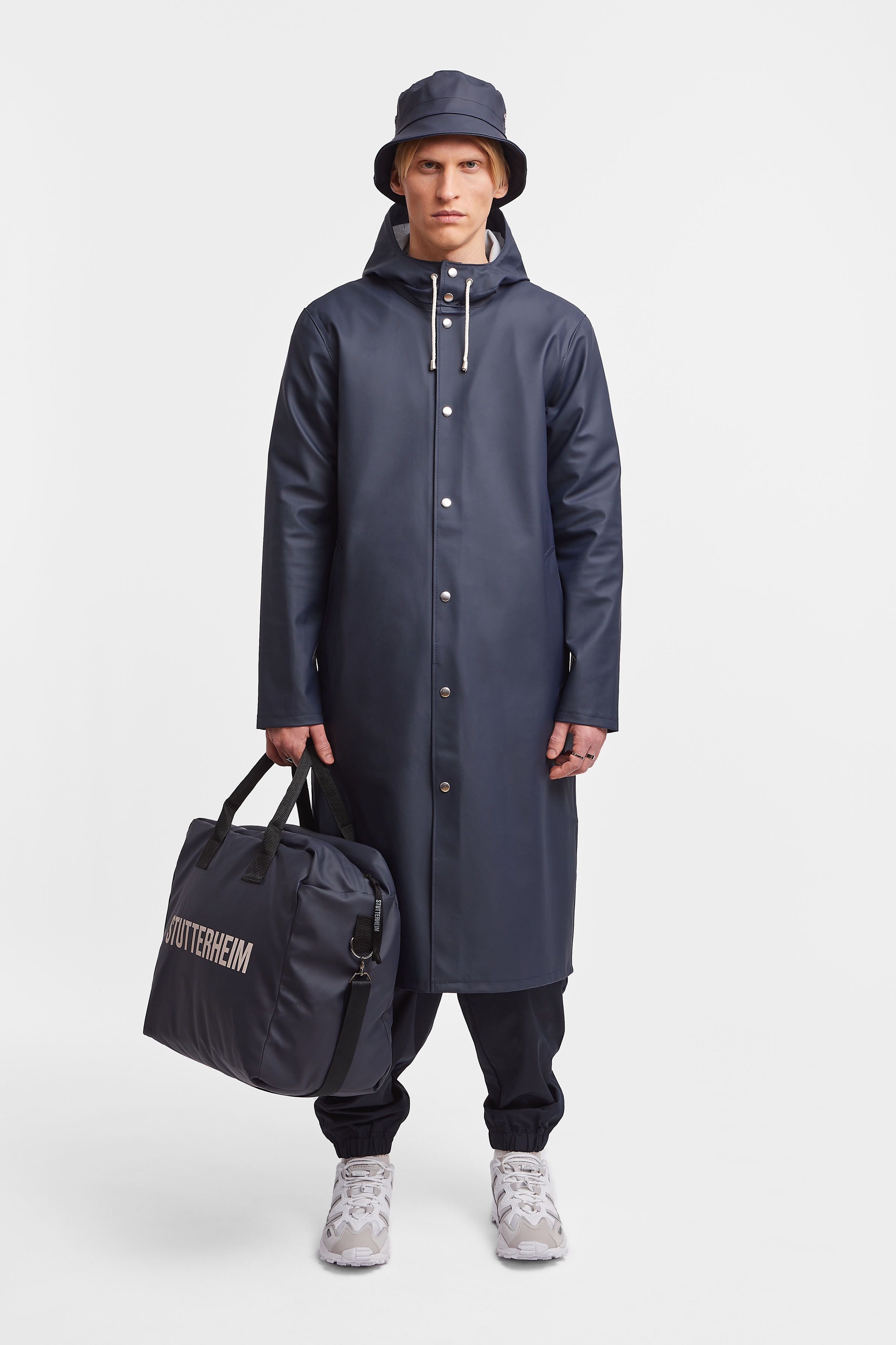 Stockholm Long Raincoat Navy - 2