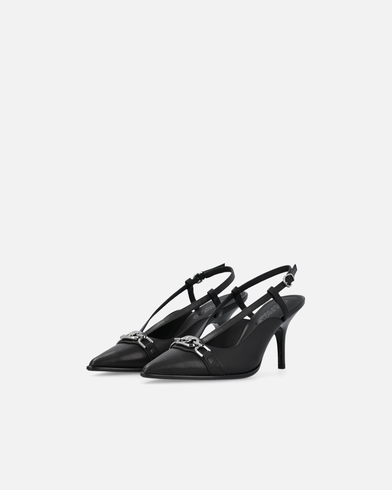 SLING-BACK PUMPS IN NAPPA LEATHER WITH STRAPS AND STILETTO HEEL 6