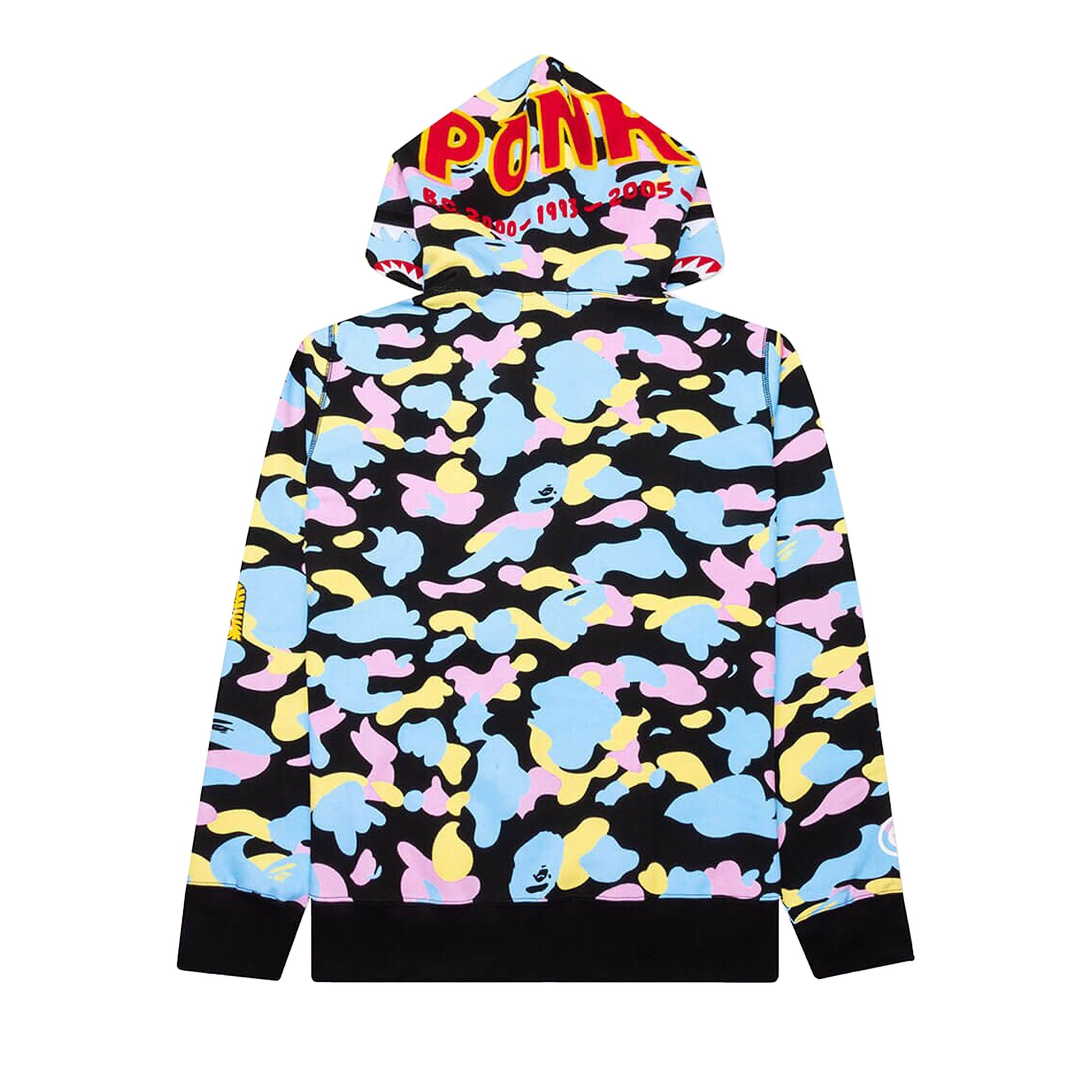 BAPE Multi Camo 2nd Shark Full Zip Hoodie 'Black' - 2