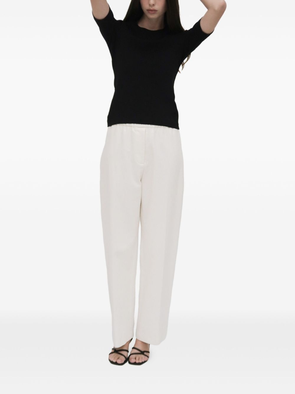 elasticated waistband trousers - 6