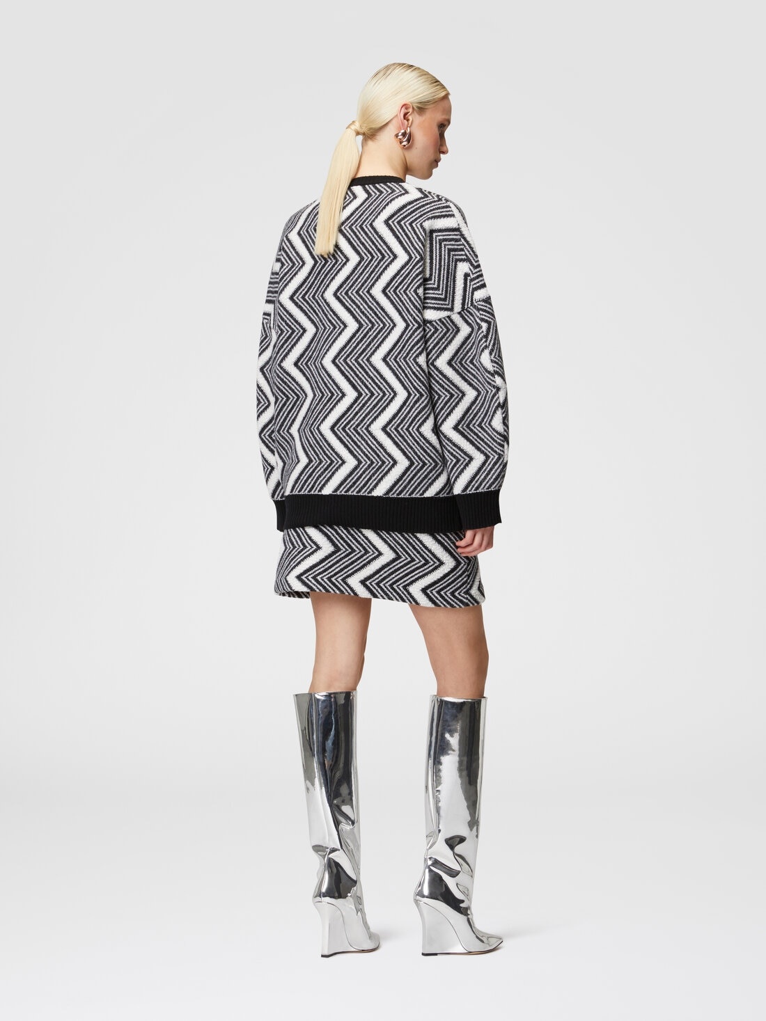 Zig zag wool miniskirt - 3