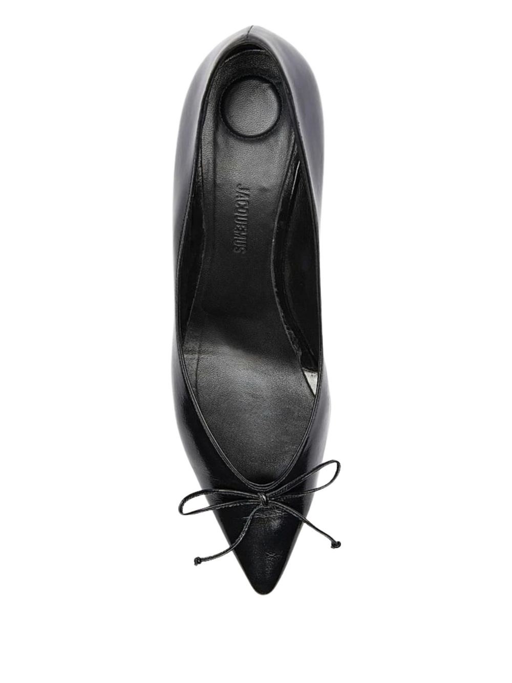 80mm bow-detail pointed-toe heeled pumps - 4