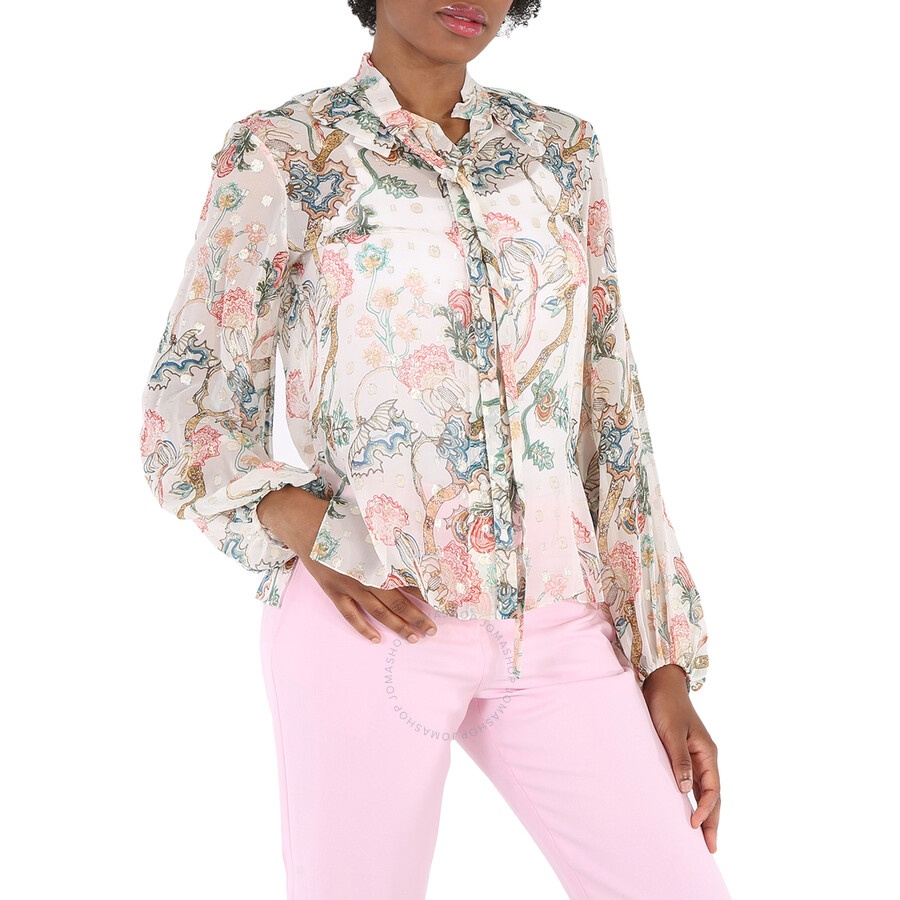 Chloe White Printed Blouse - 2