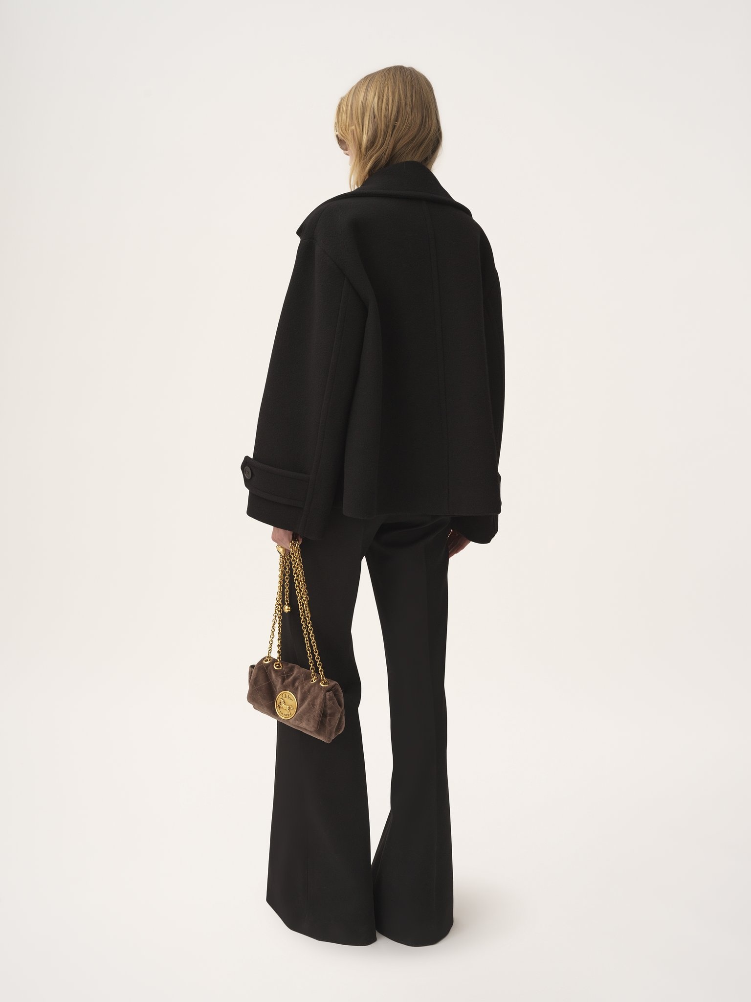 OVERSIZED SHORT COAT IN WOOL - 6