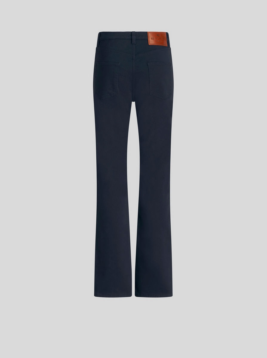 JEANS WITH FLORAL SIDE BANDS - 5