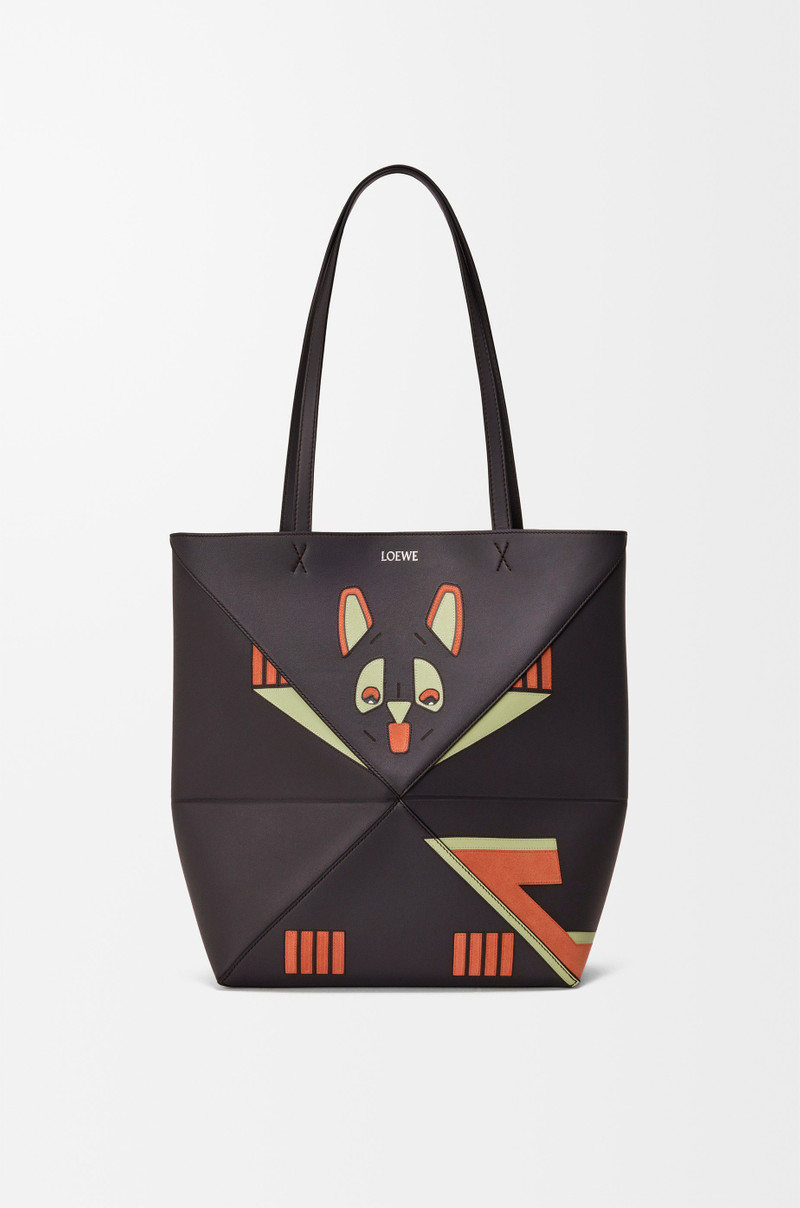 Futurist Cat medium Puzzle Fold tote in nappa calfskin 1