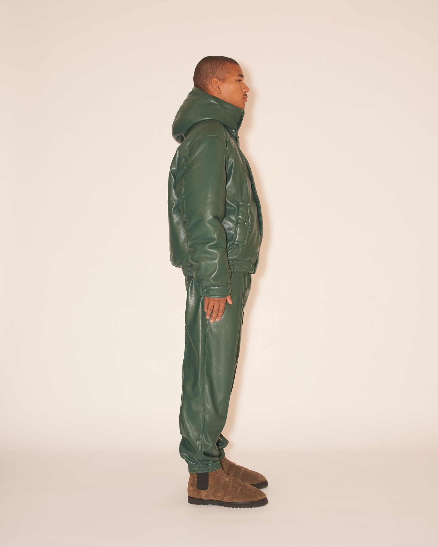 DUY - OKOBOR™ alt-leather padded bomber - Pine green - 5