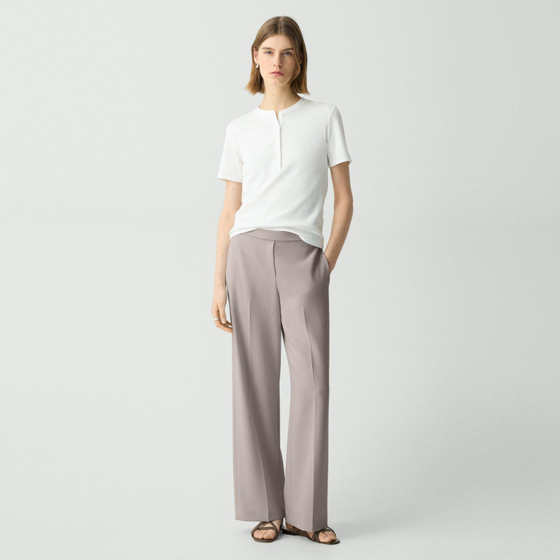 Wide-Leg Pull-On Pant in Admiral Crepe 2
