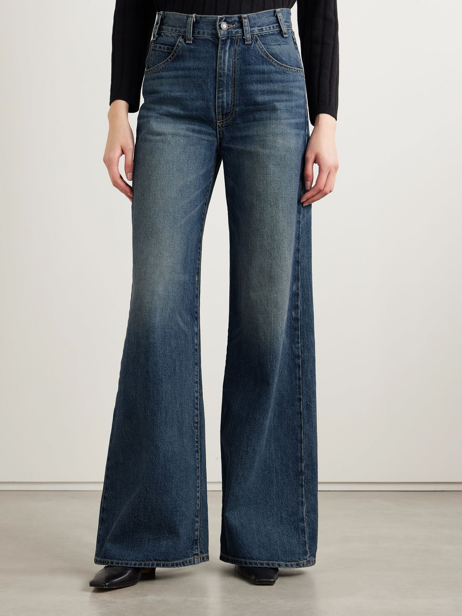 Salome high-rise wide-leg jeans Mid denim - 3