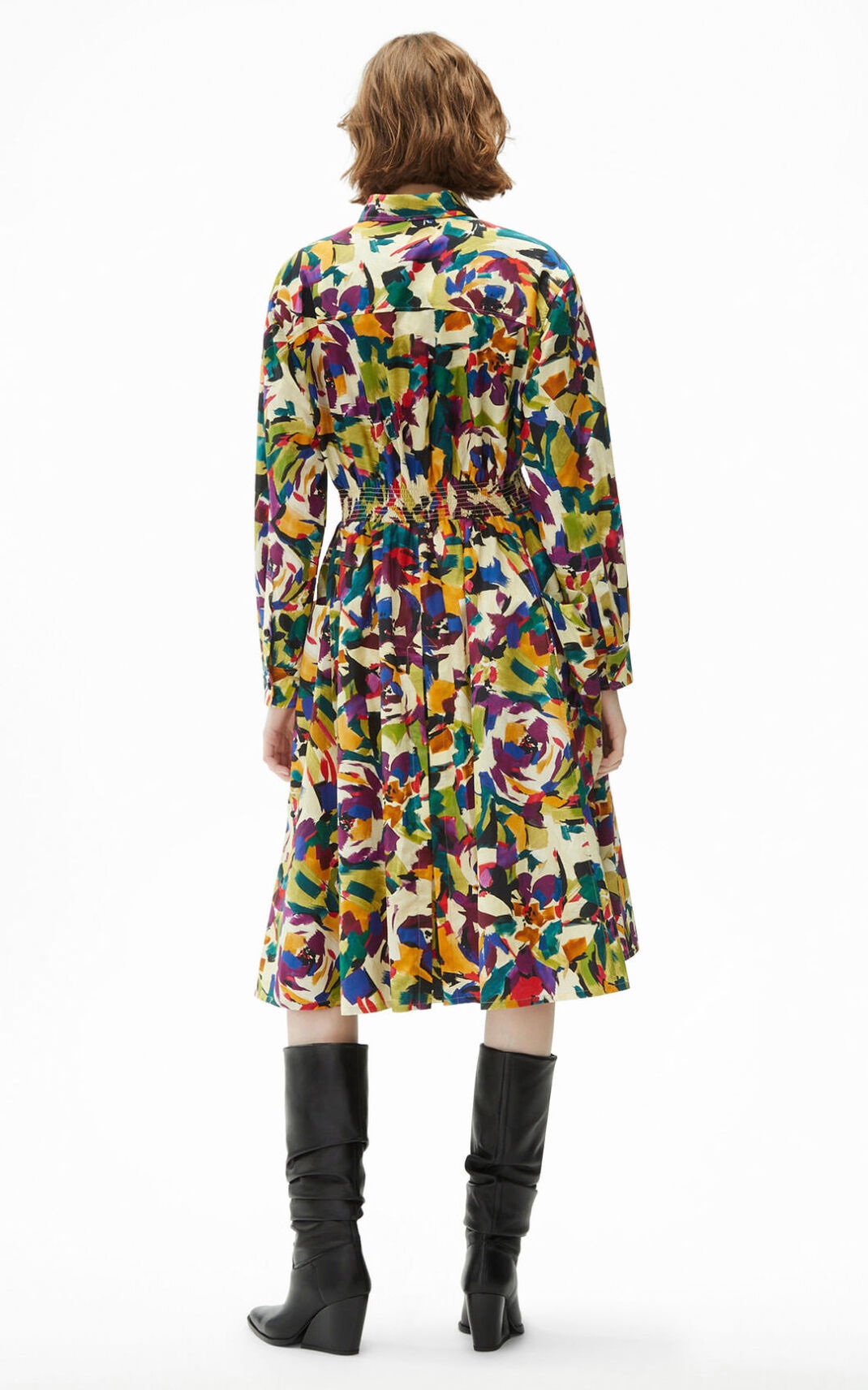 'Archive Floral' shirt dress - 4