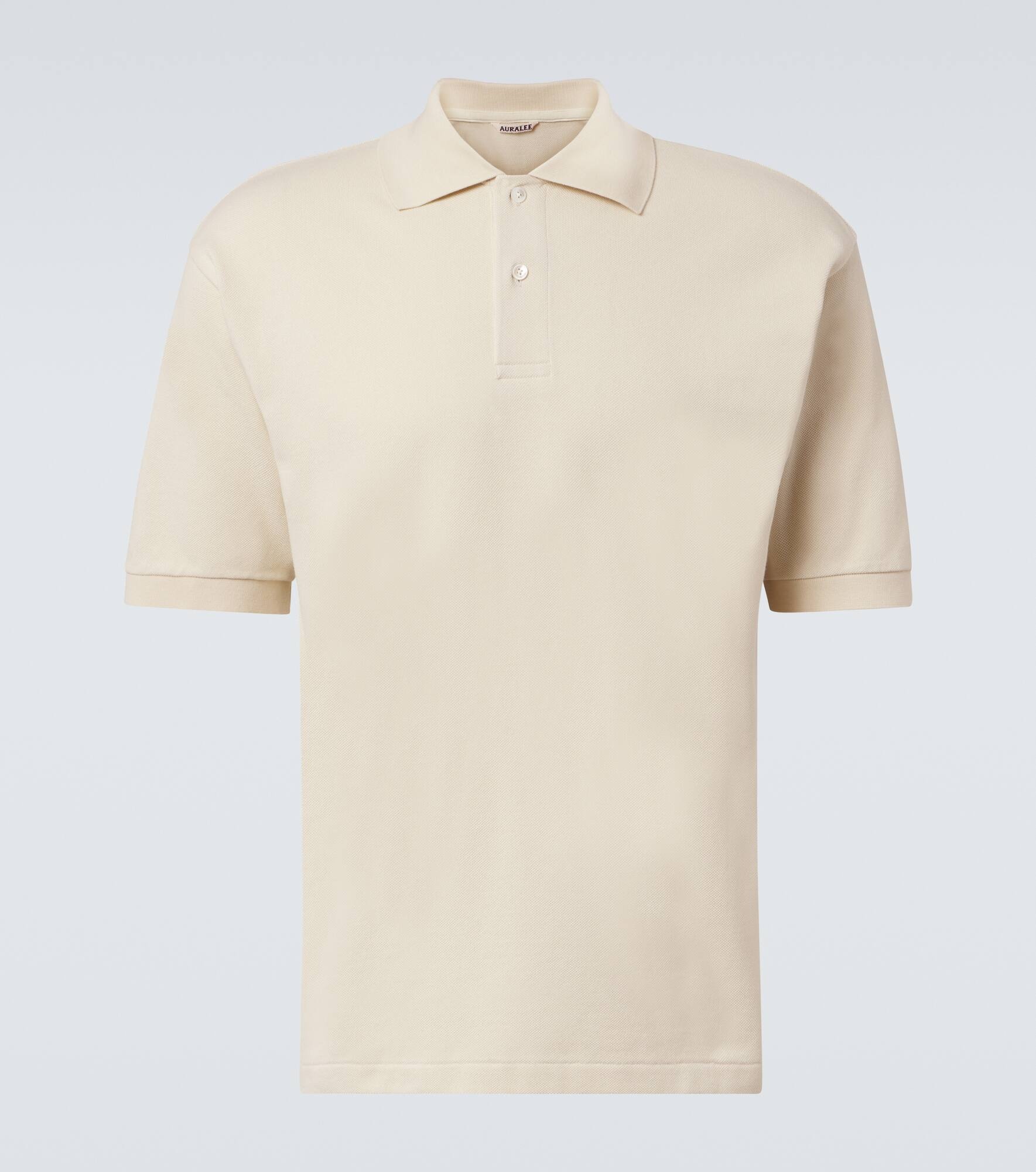 Cotton piqué polo shirt - 1