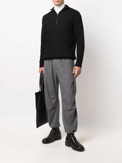 Y-3 debossed-logo jumper outlook