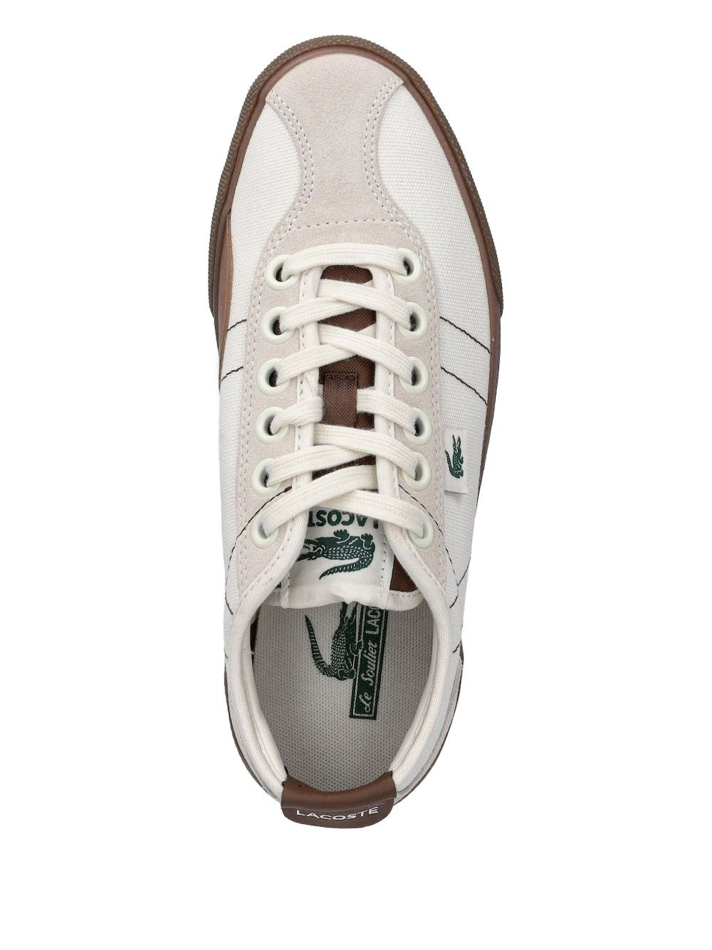 tonal-stitching detail sneakers - 2
