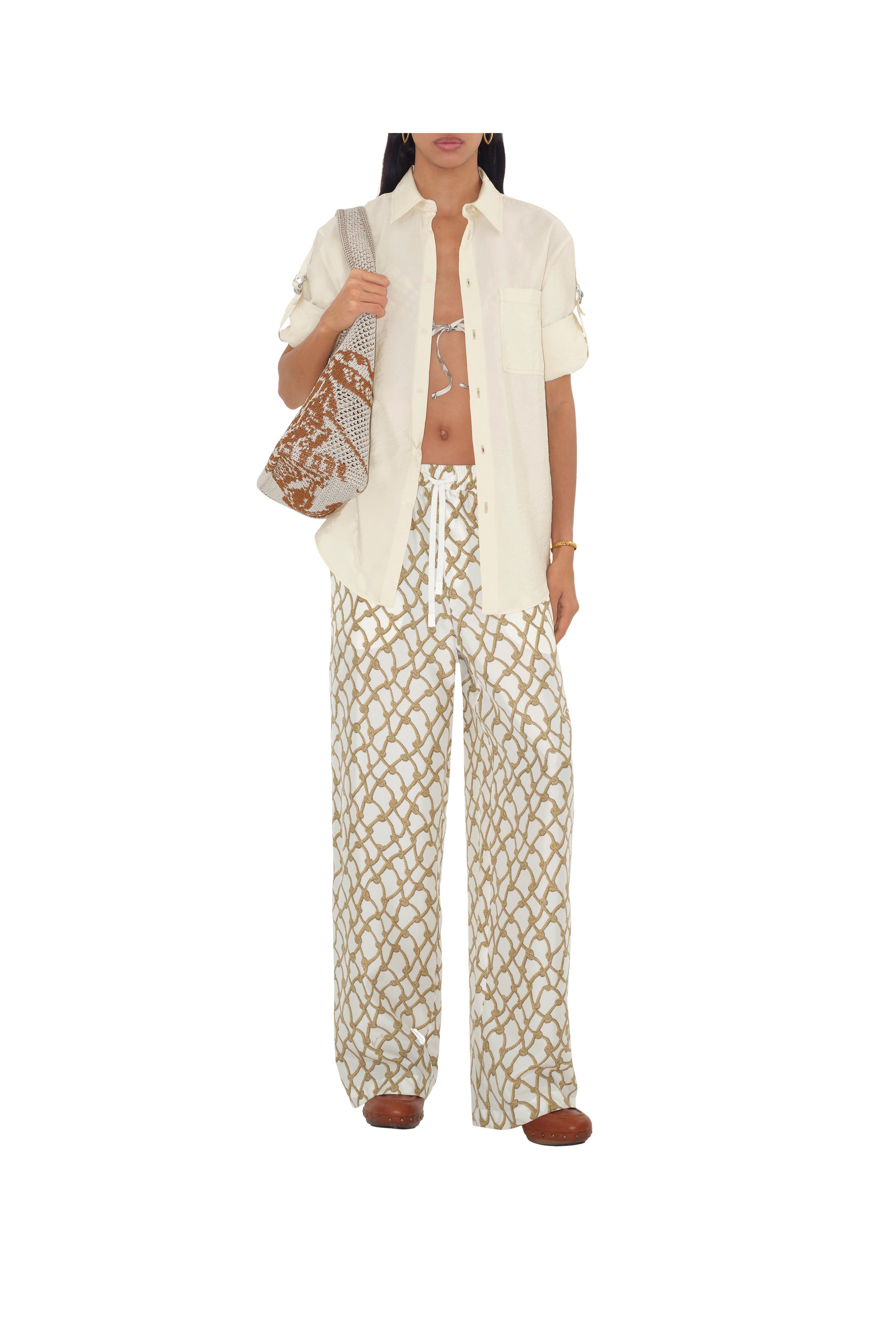 burberry Large EKD Crochet Bag in White/sand at Nordstrom - 2
