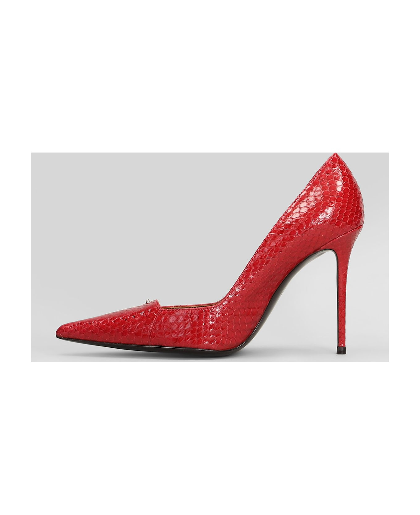Raquel 105 Pumps In Red Leather - 3
