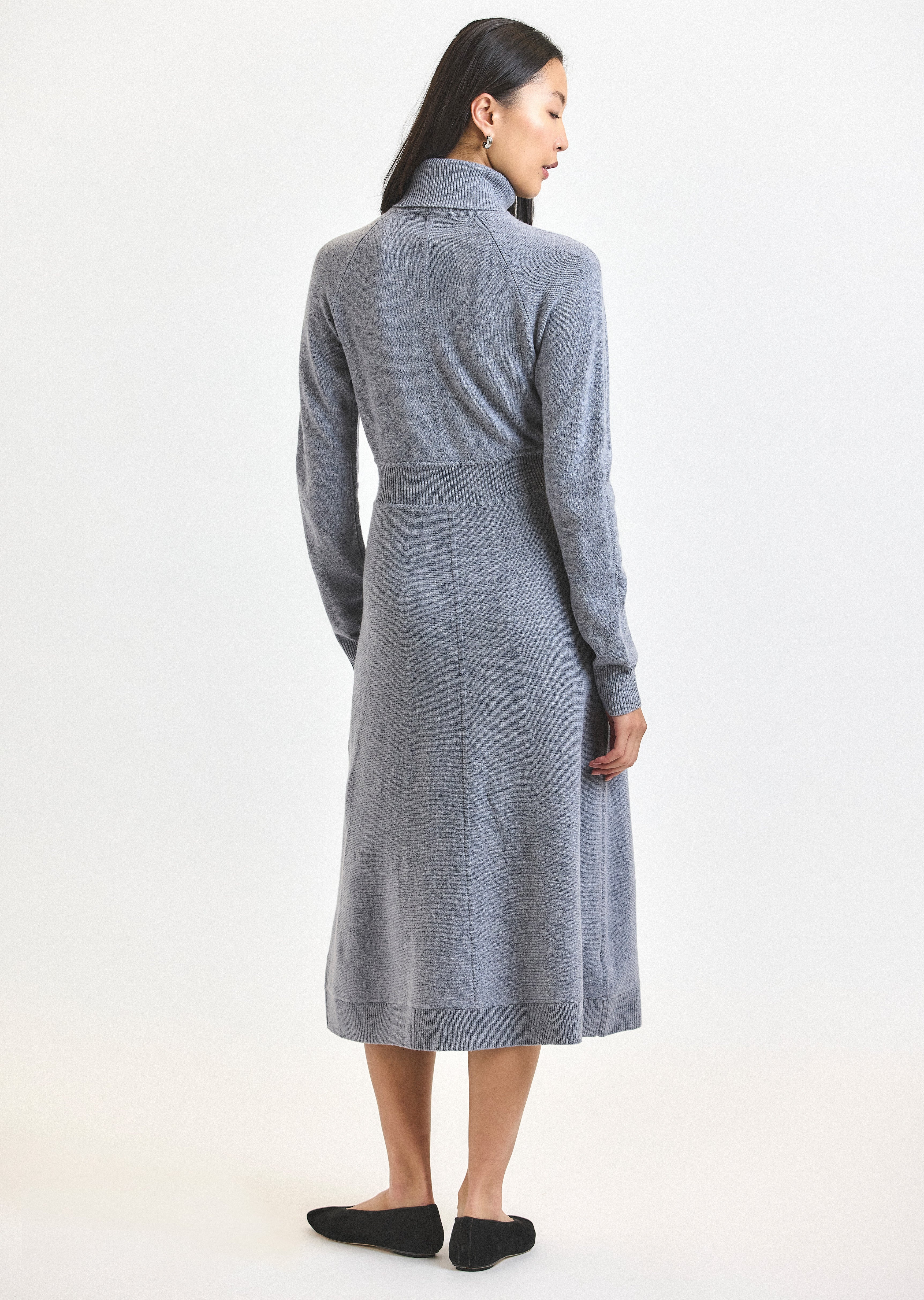BETHANY LONG SLEEVE TURTLENECK DRESS - 4