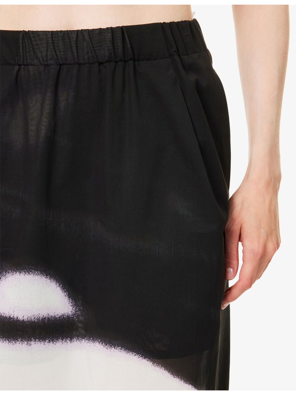 Shadow Study Split-Back Cotton-Poplin Midi Skirt - 5
