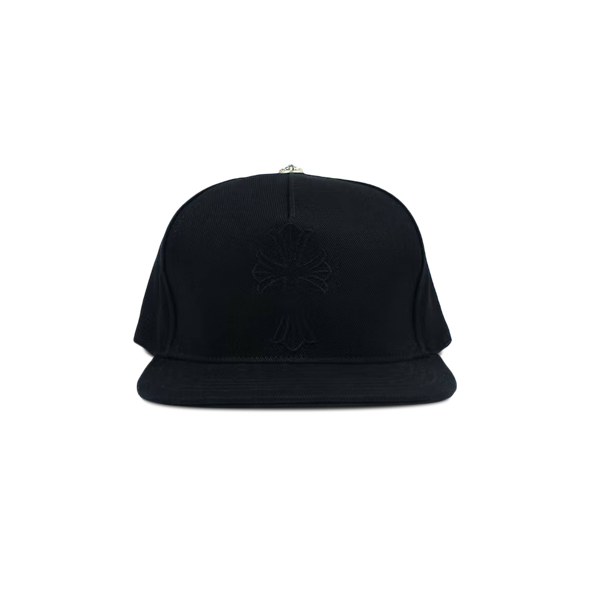 Chrome Hearts Cross Waxed Denim Snapback 'Black' - 1