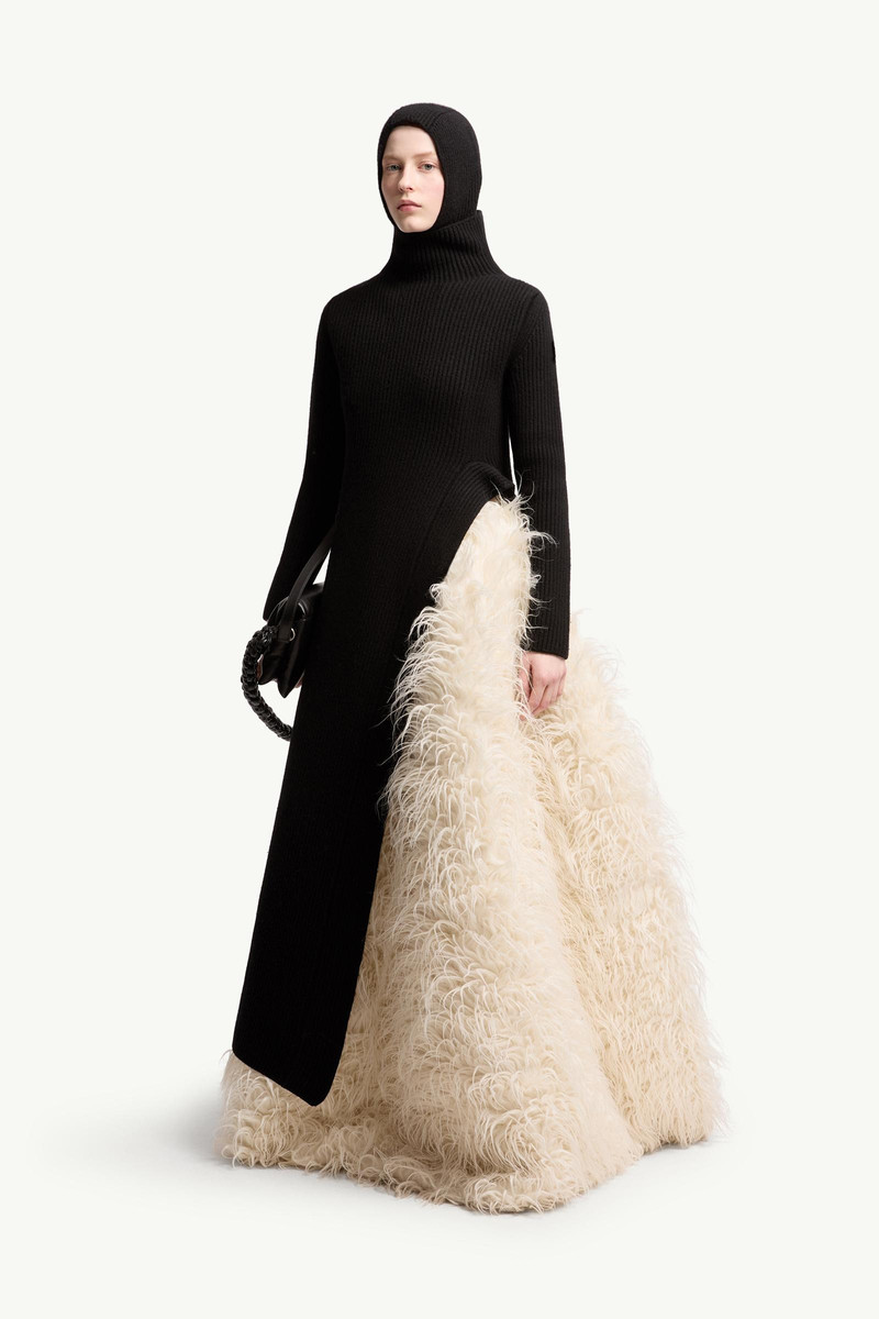 Moncler Moncler + JIL SANDER Textured Wool Blend Long Skirt outlook