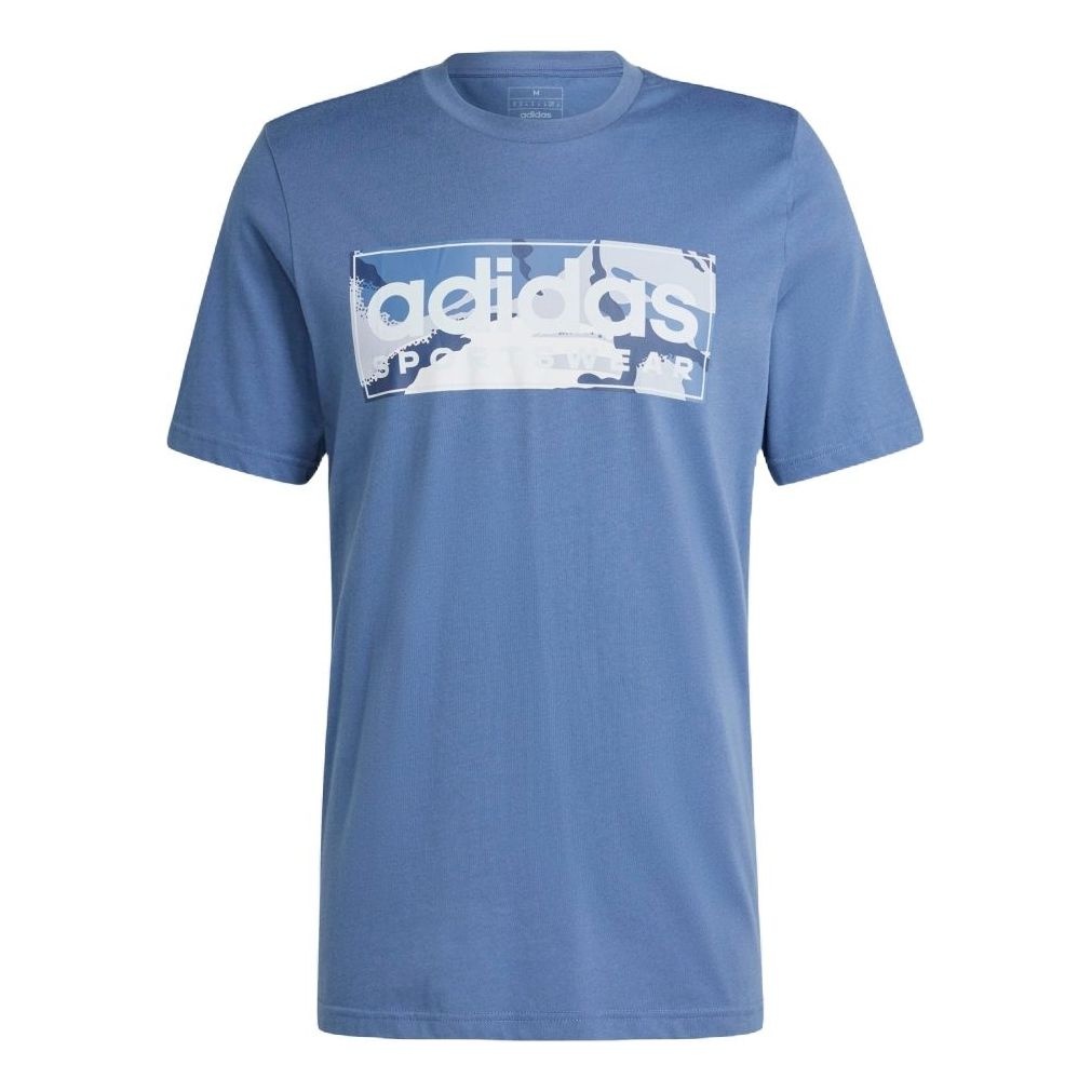 adidas adidas Camo Linear Graphic T Shirt Asia Sizing Blue IR5834 REVERSIBLE