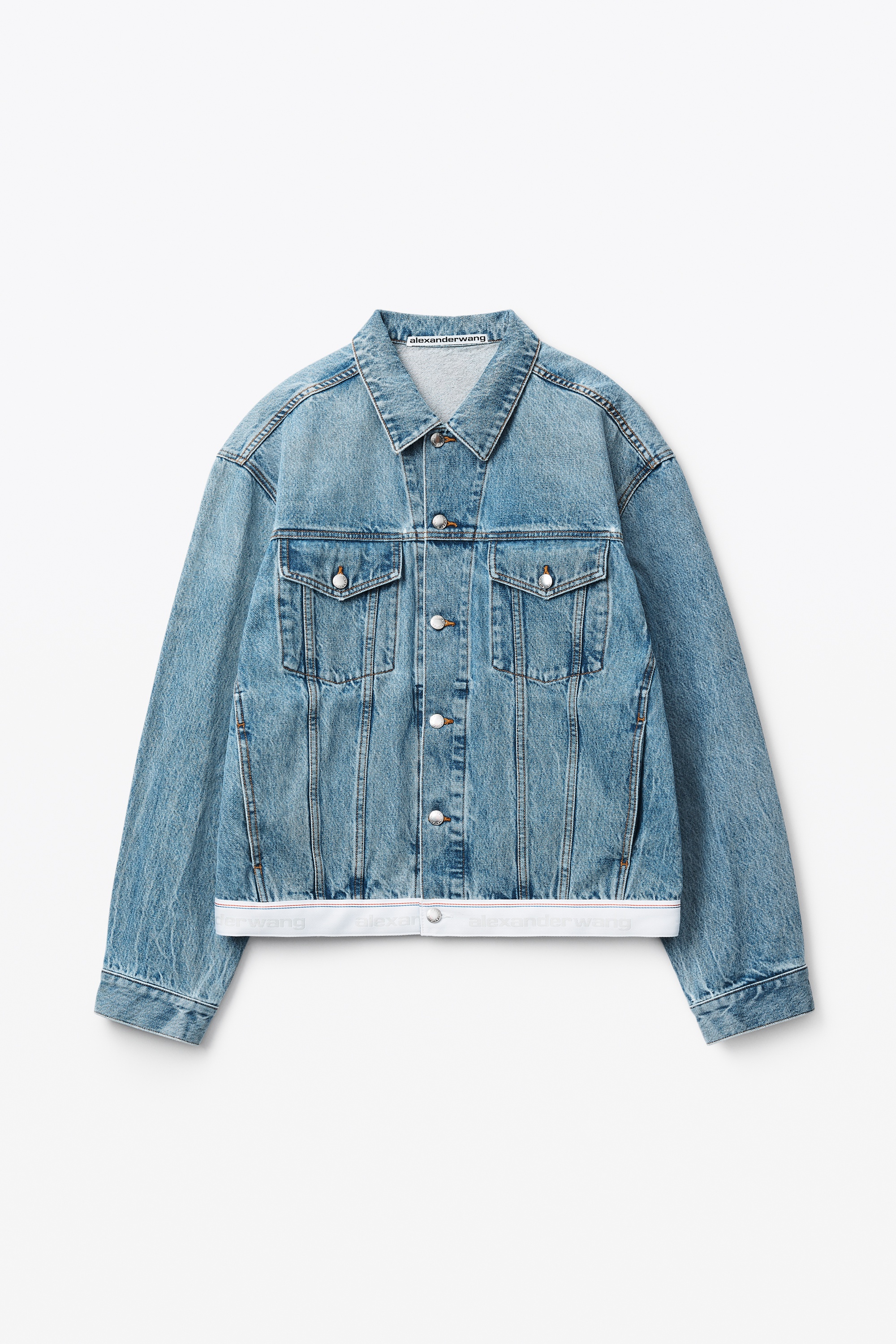 LOGO TRUCKER JACKET IN DENIM - 1
