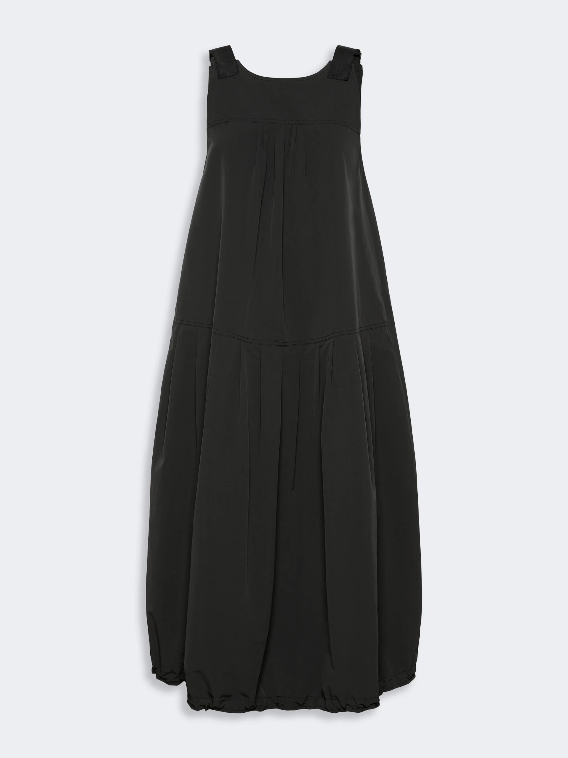 LEGENDA Sleeveless water-repellent canvas dress - BLACK - 1