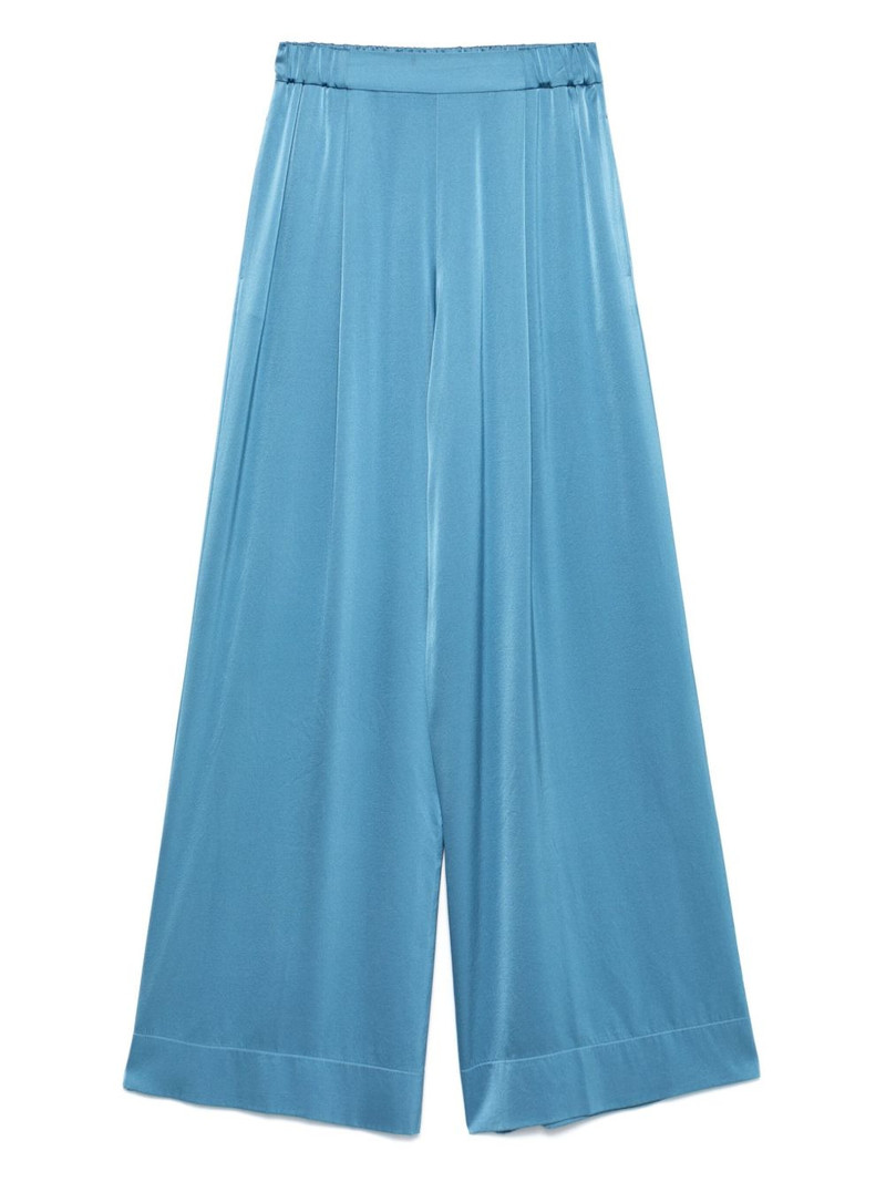elasticated-waistband palazzo trousers 1