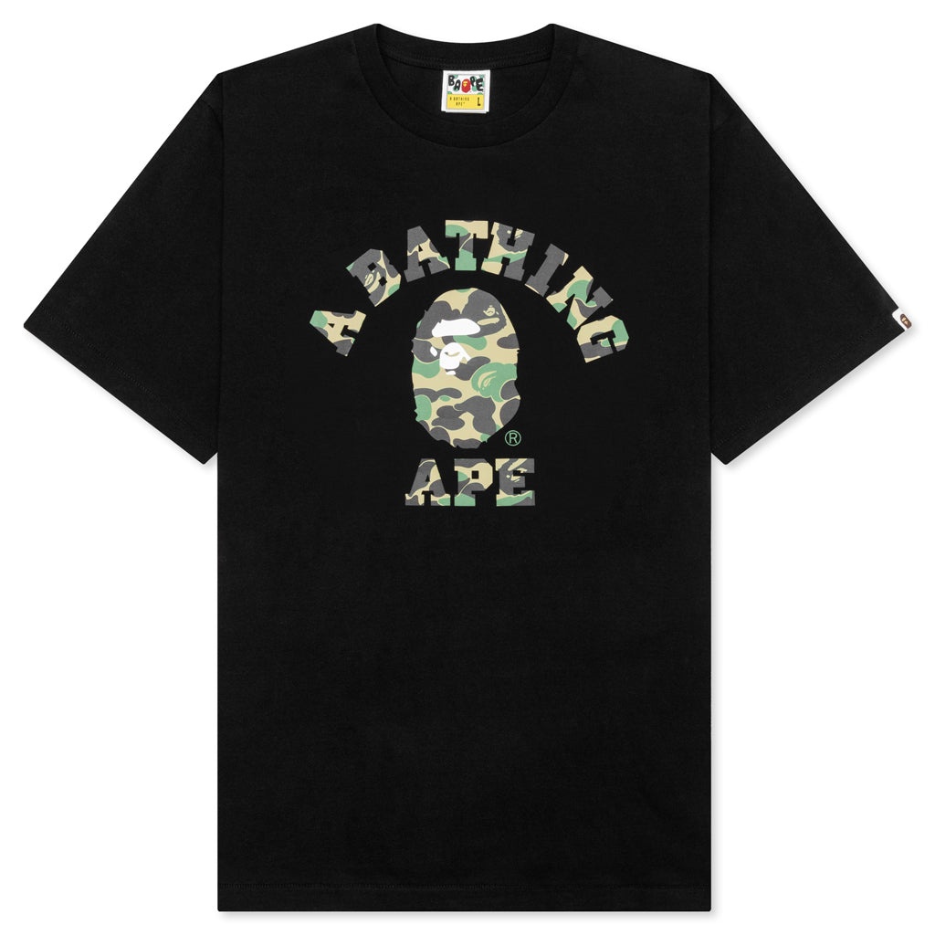 ABC CAMO COLLEGE TEE - BLACK/GREEN - 1