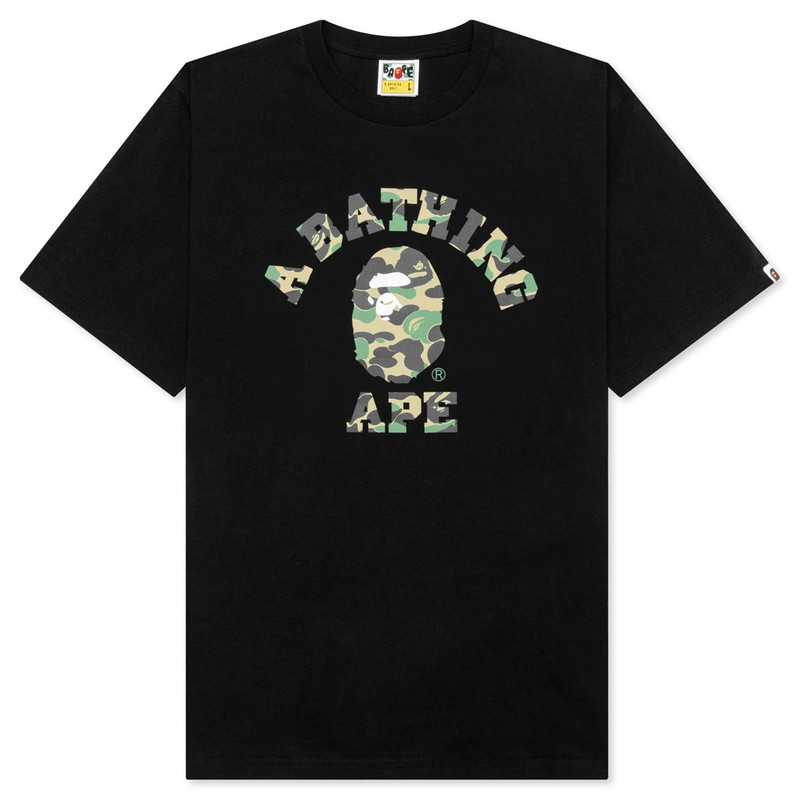 ABC CAMO COLLEGE TEE - BLACK/GREEN - 1