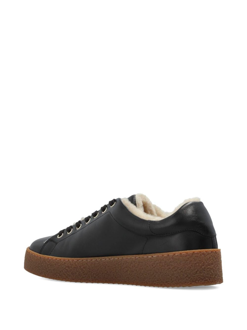 Lucerne shearling-lined leather sneakers - 3