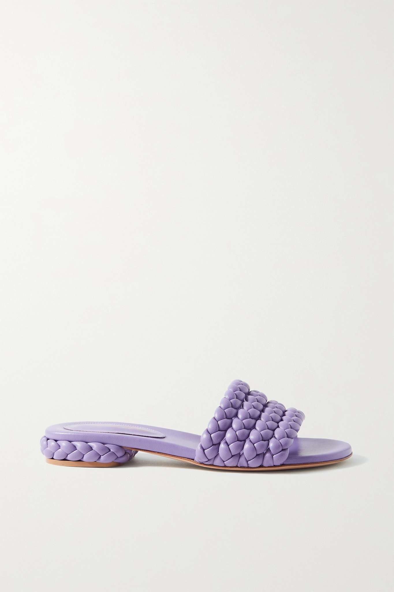 Braided leather slides - 1