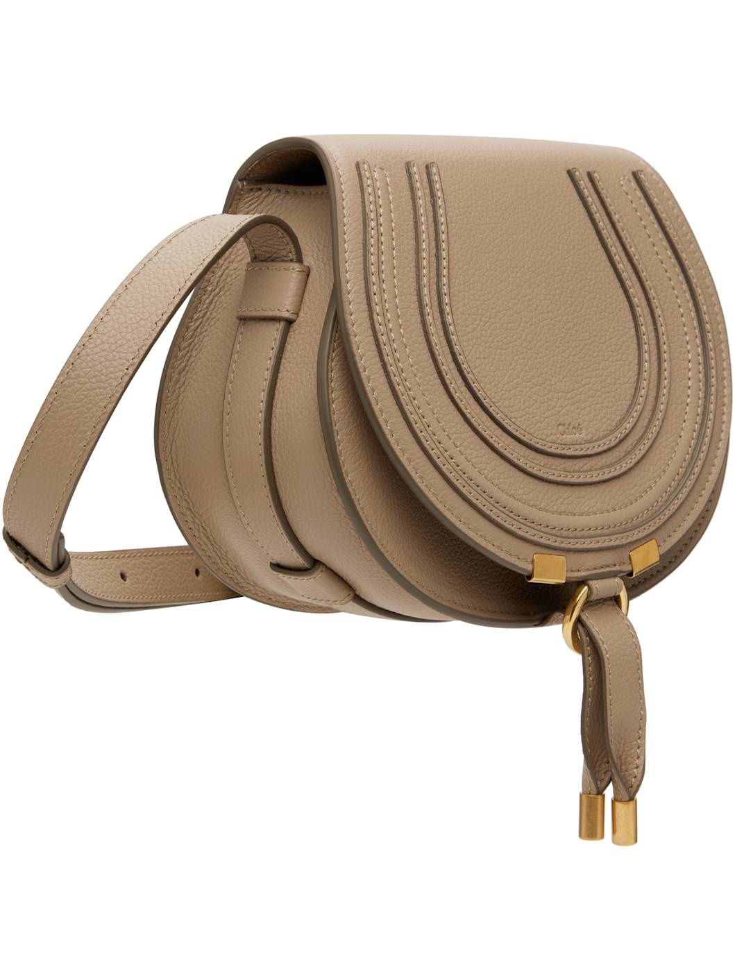 Taupe Small Marcie Saddle Bag - 2
