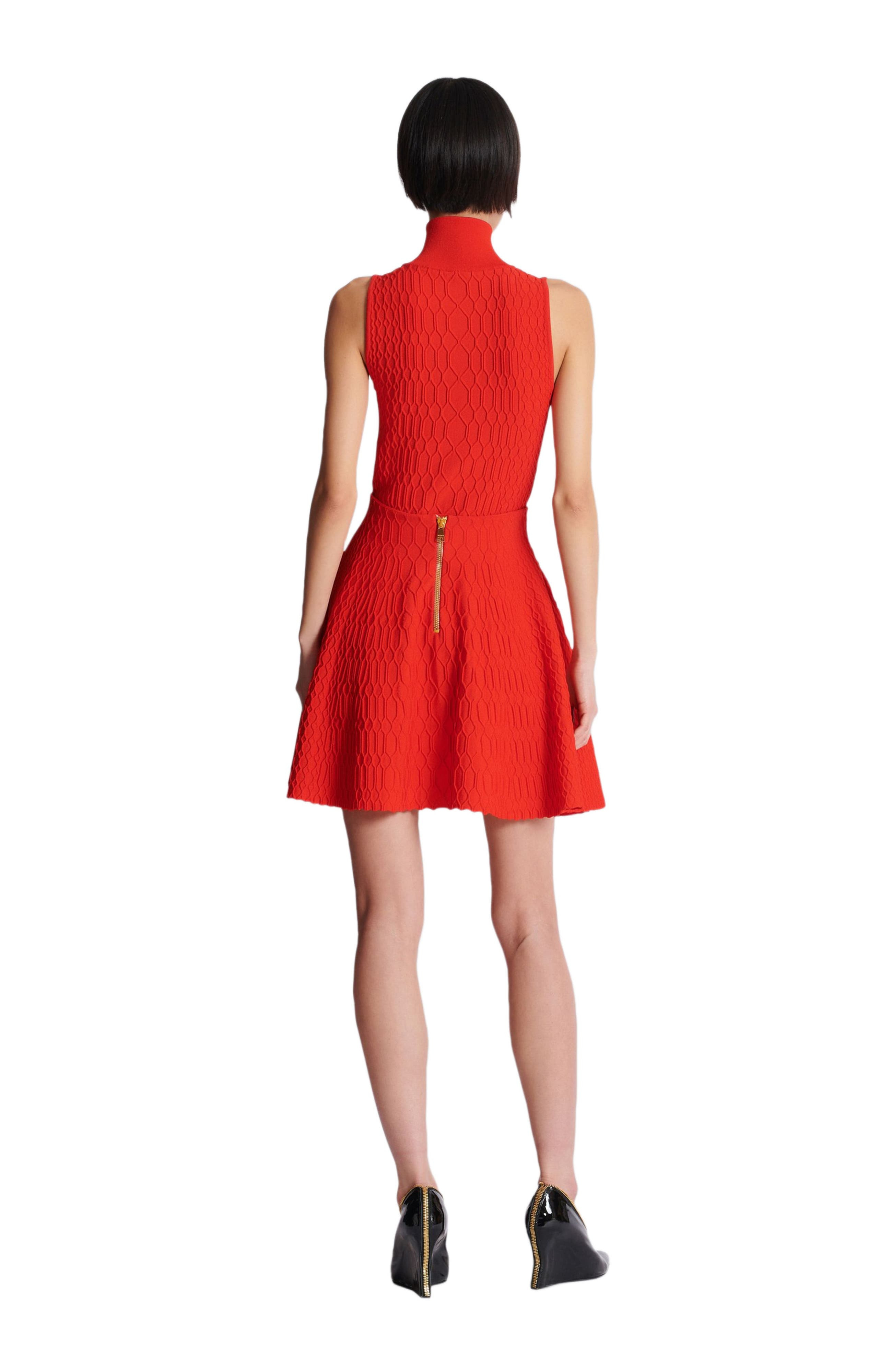 Balmain Flared Crocodile-Knit Skirt at Nordstrom - 3