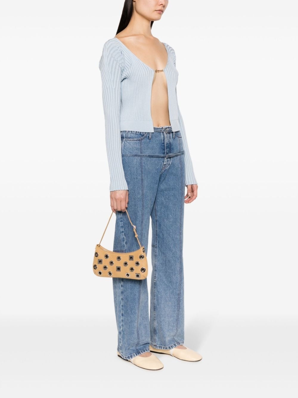 Le Bisou eyelet-embellished shoulder bag - 2