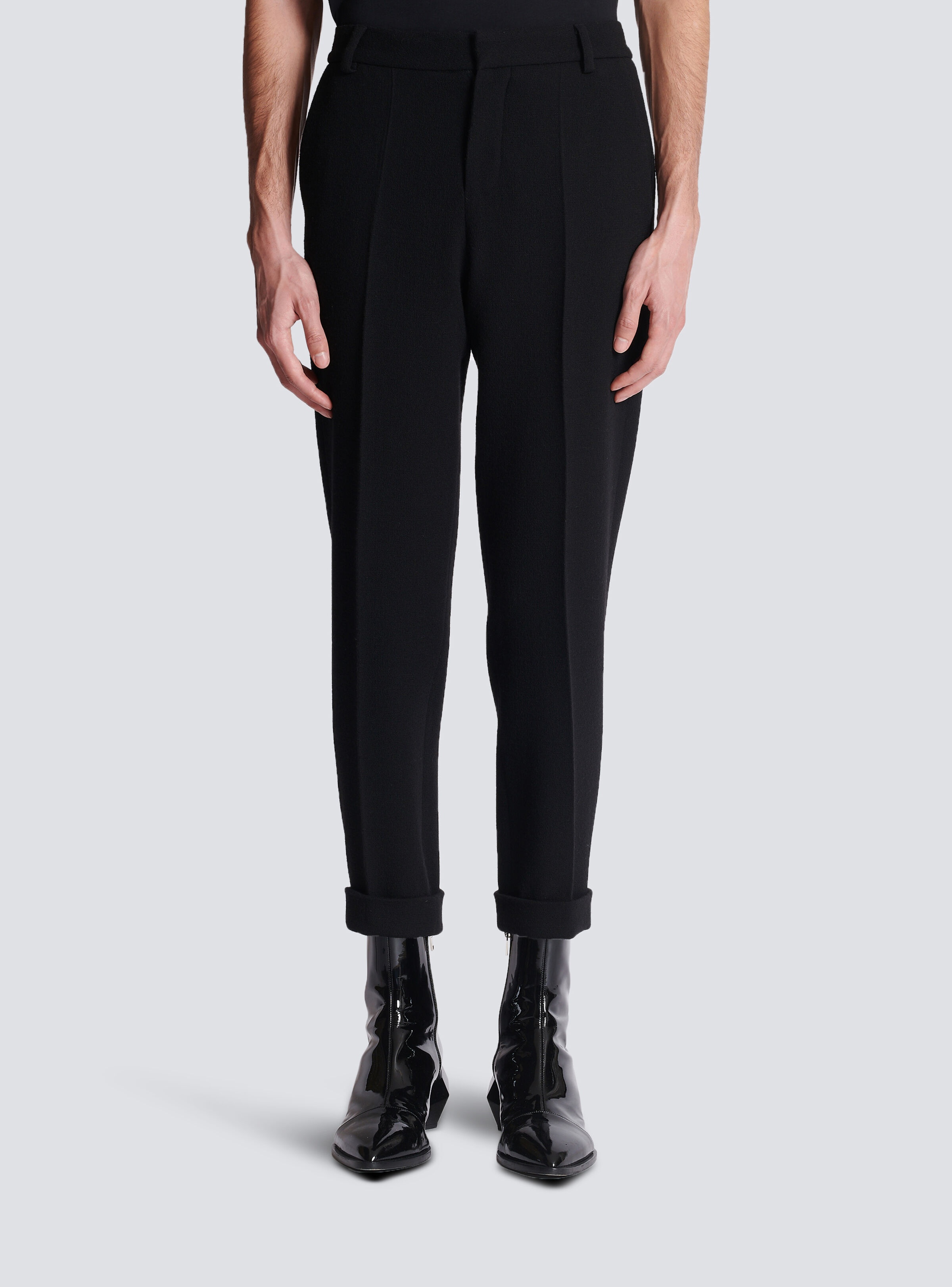 Crepe straight-cut trousers - 5