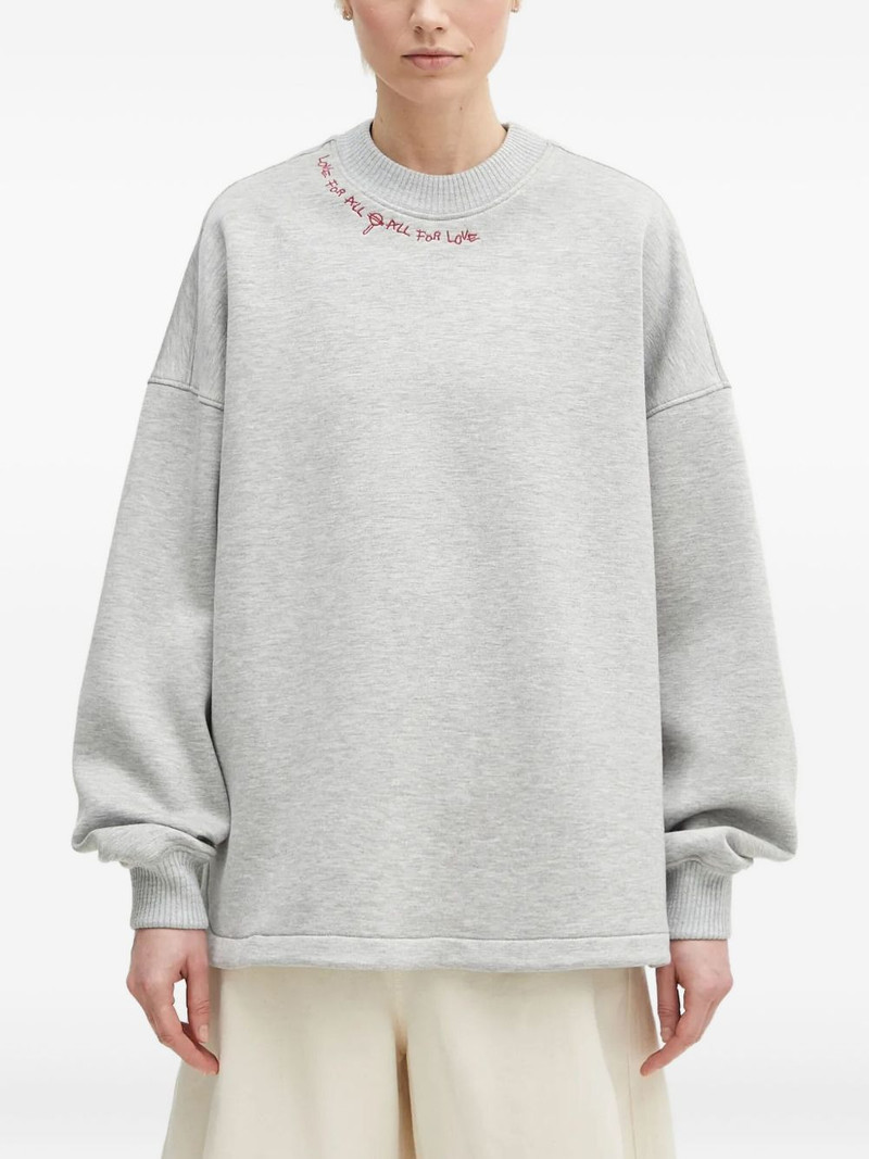 embroidered crew-neck sweatshirt 1