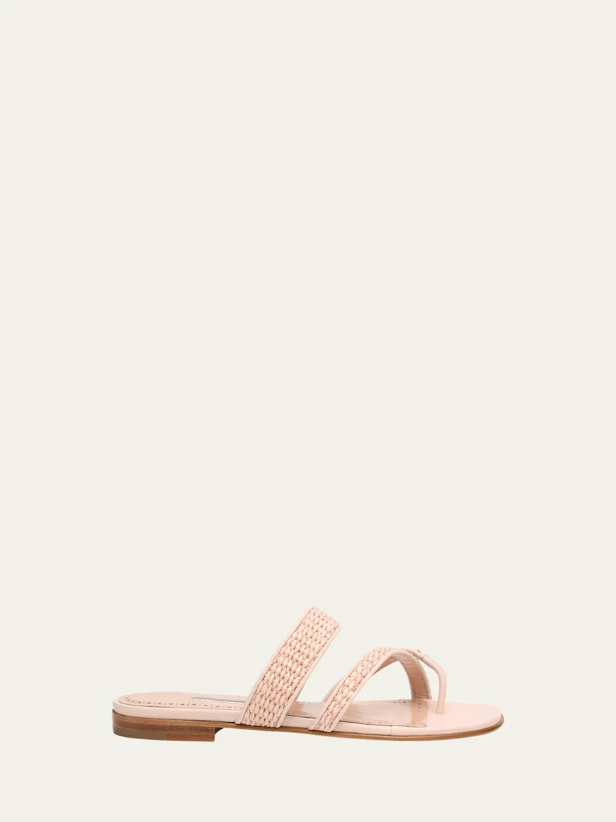 Susara Woven Flat Slide Sandals - 1