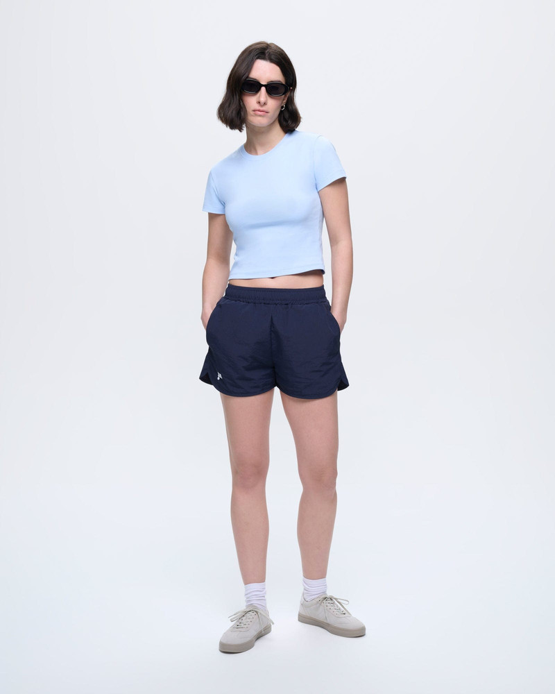Womens Cropped T-Shirt - Wildflower Blue 3