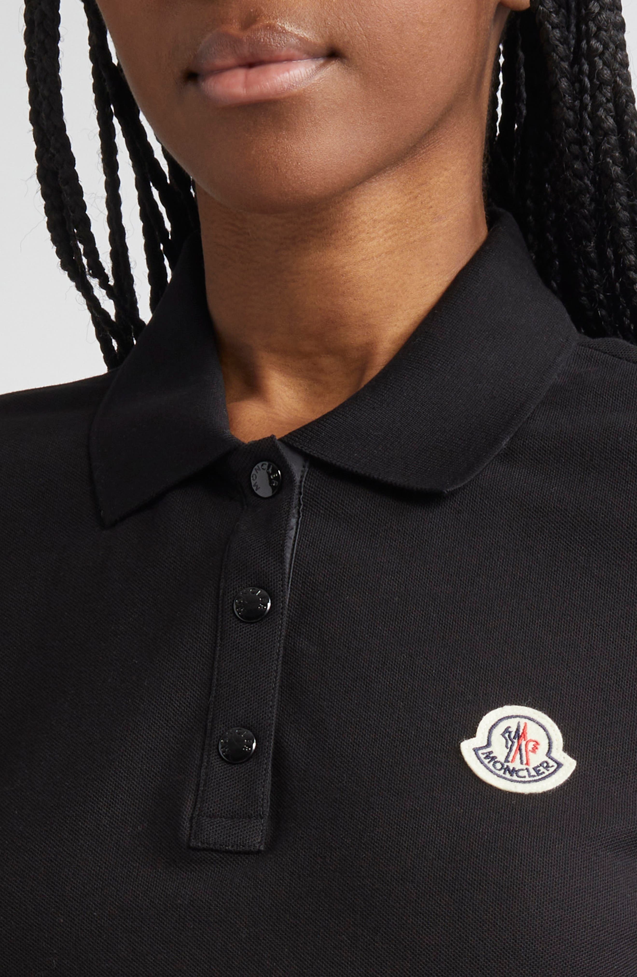 Moncler Cotton Piqué Polo in Black at Nordstrom - 4