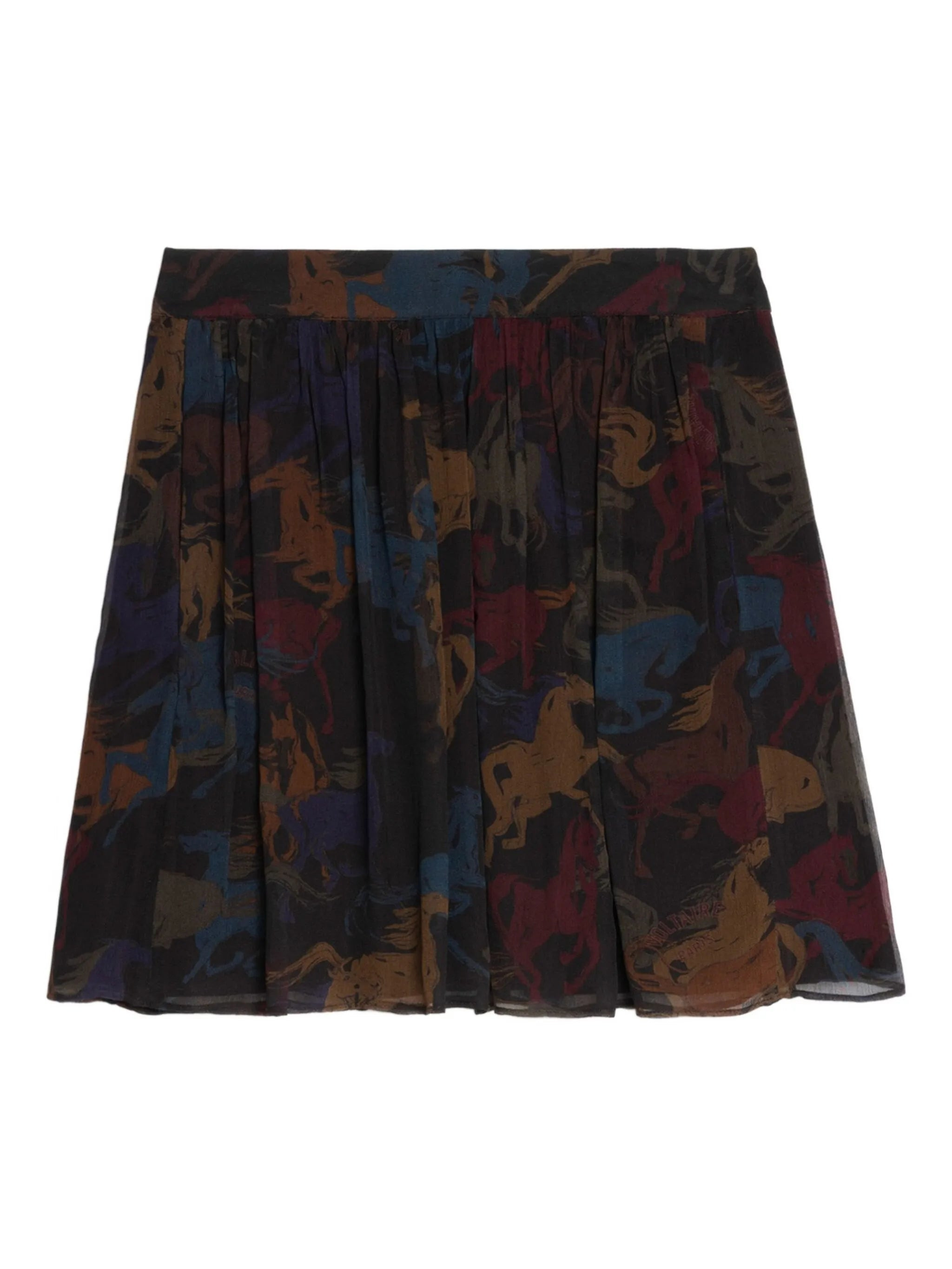 Zadig & Voltaire Pleated Horse-print Skirt - 1