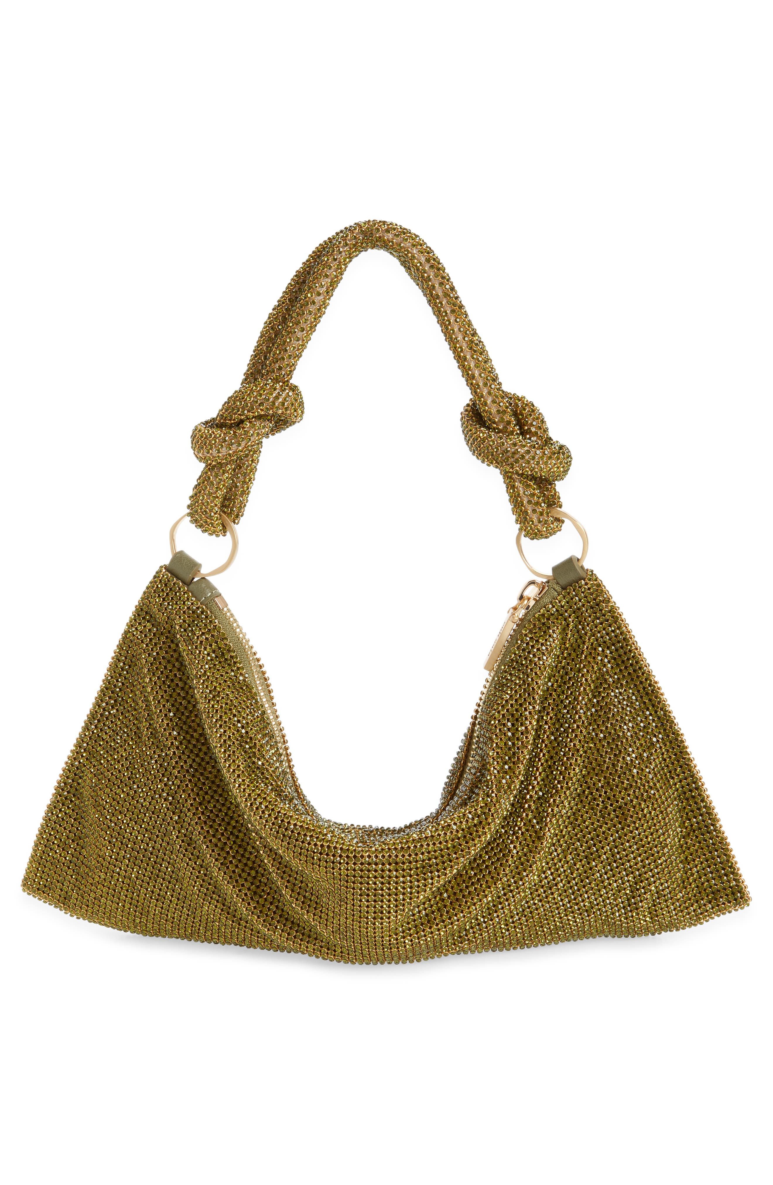 Cult Gaia Hera Nano Rhinestone Shoulder Bag in Fatigue at Nordstrom - 3