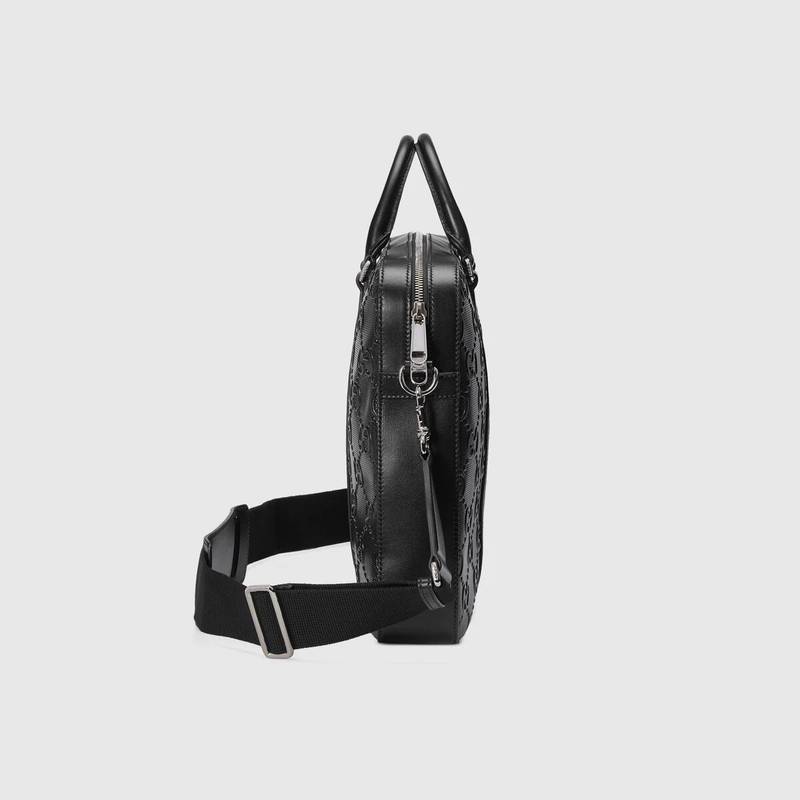 GG embossed briefcase 4