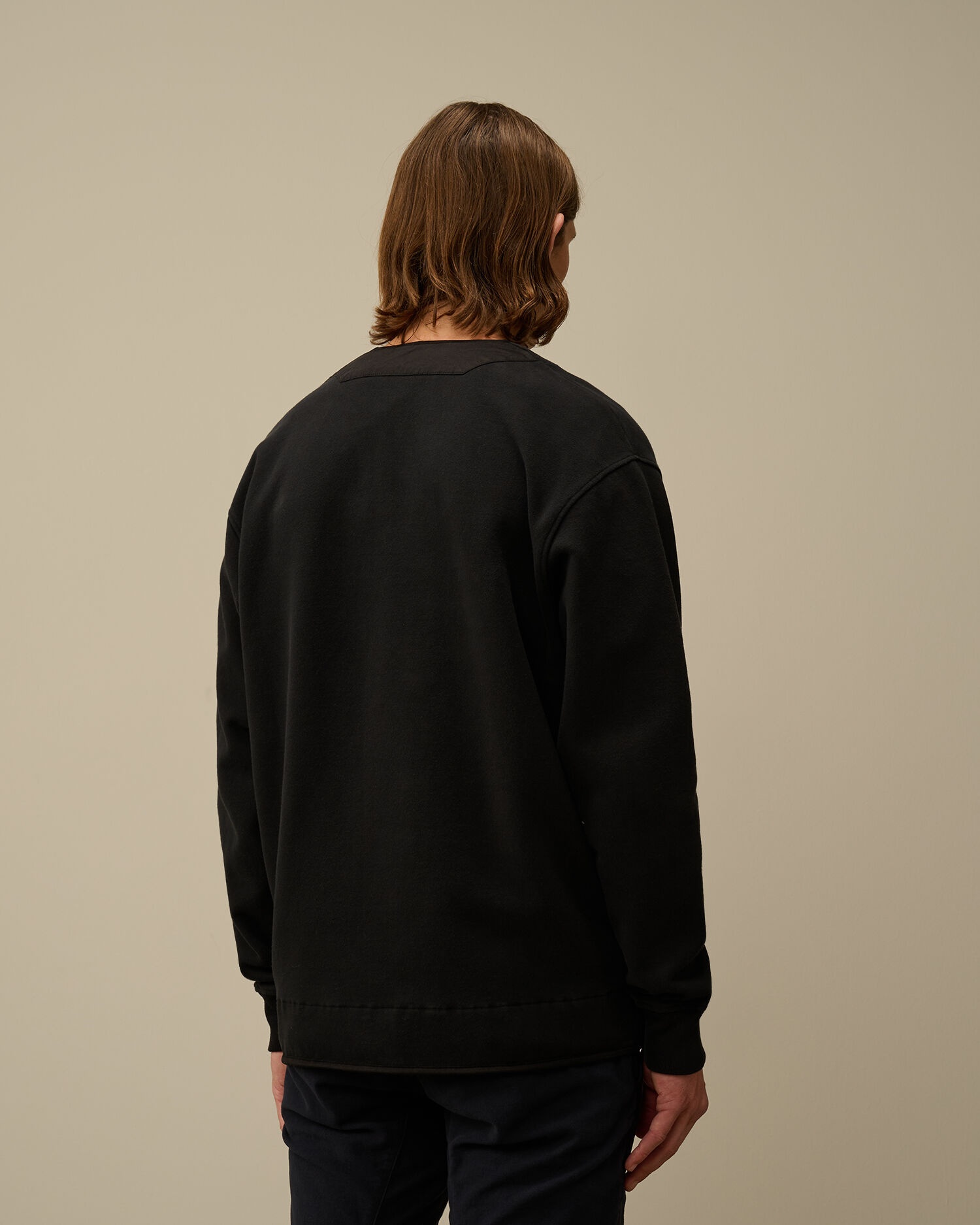 Diagonal Fleece Mixed Zipped Sweatshirt - 3