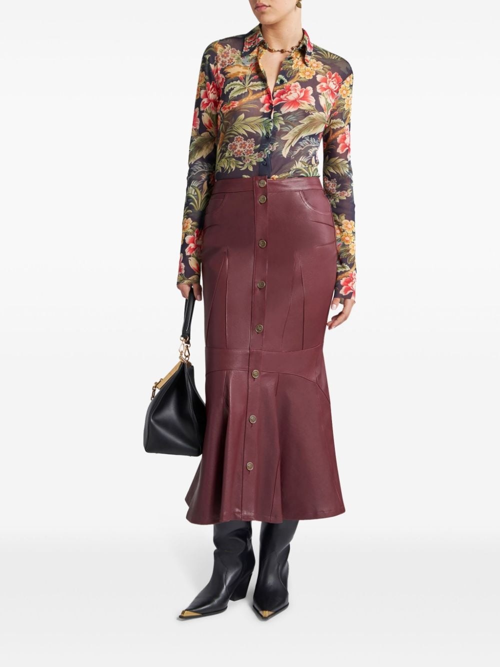 mermaid leather skirt - 2